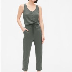 Gap Green Henley Knit Jumpsuit - Size M